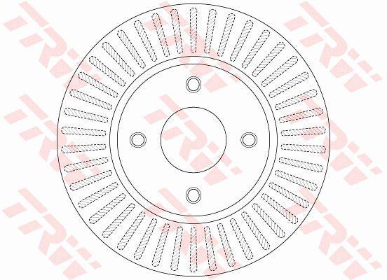 TRW DF6249 Front brake disc ventilated DF6249: Buy near me in Poland at 2407.PL - Good price!