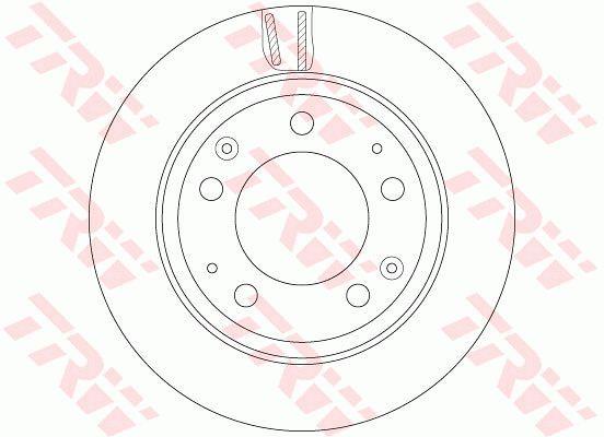 TRW DF6280S Rear ventilated brake disc DF6280S: Buy near me in Poland at 2407.PL - Good price!