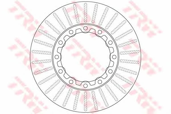 Rear vented brake disc TRW DF6307S
