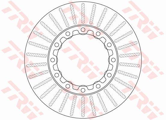 TRW DF6307S Rear ventilated brake disc DF6307S: Buy near me in Poland at 2407.PL - Good price!