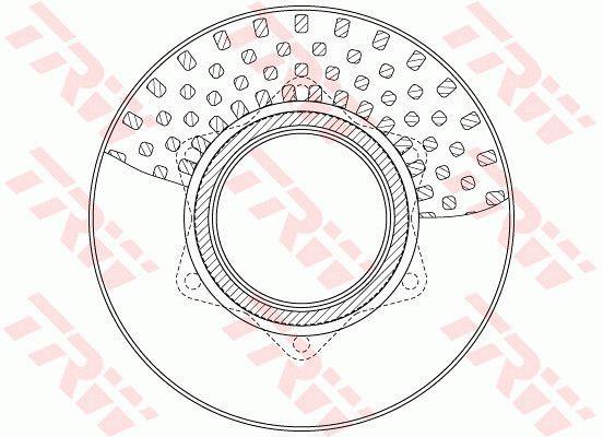 TRW DF6334S Rear ventilated brake disc DF6334S: Buy near me in Poland at 2407.PL - Good price!
