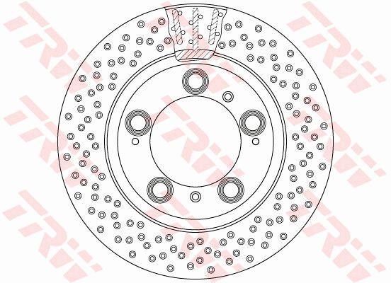 TRW DF6337S Rear ventilated brake disc DF6337S: Buy near me in Poland at 2407.PL - Good price!