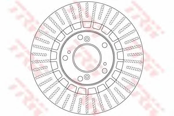 TRW DF6493 Front brake disc ventilated DF6493: Buy near me at 2407.PL in Poland at an Affordable price!