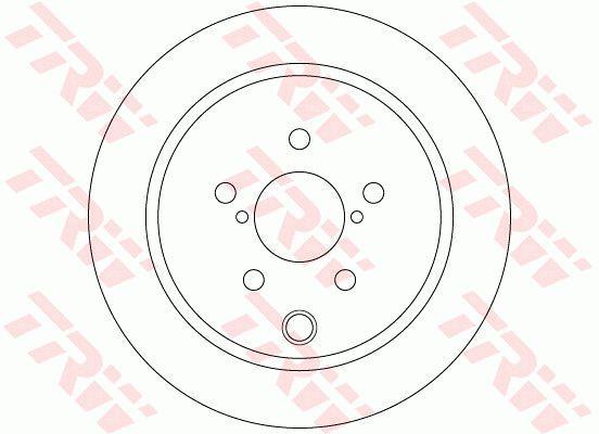 TRW DF6503 Rear brake disc, non-ventilated DF6503: Buy near me at 2407.PL in Poland at an Affordable price!