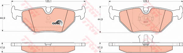 TRW GDB917 TRW COTEC disc brake pads, set GDB917: Buy near me in Poland at 2407.PL - Good price!
