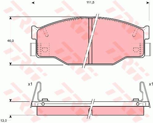 TRW GDB935 Гальмівні колодки TRW COTEC, комплект GDB935: Приваблива ціна - Купити у Польщі на 2407.PL!