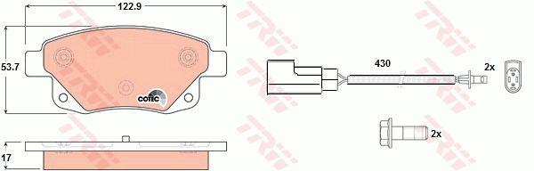 TRW GDB1725 TRW COTEC Scheibenbremsbeläge, Satz GDB1725: Kaufen Sie zu einem guten Preis in Polen bei 2407.PL!