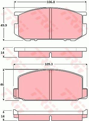 TRW GDB181 TRW COTEC disc brake pads, set GDB181: Buy near me in Poland at 2407.PL - Good price!