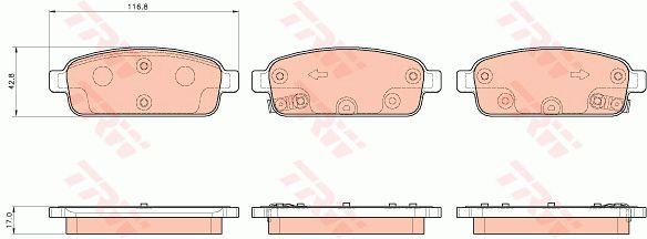 TRW GDB1927 TRW COTEC disc brake pads, set GDB1927: Buy near me in Poland at 2407.PL - Good price!