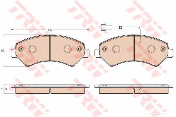 TRW COTEC disc brake pads, set TRW GDB1982