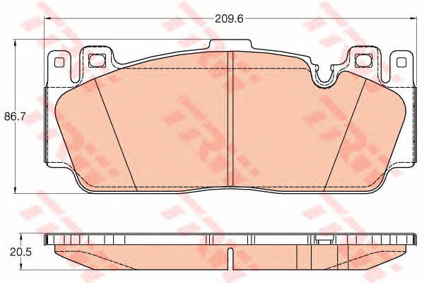 TRW GDB2020 TRW COTEC disc brake pads, set GDB2020: Buy near me at 2407.PL in Poland at an Affordable price!