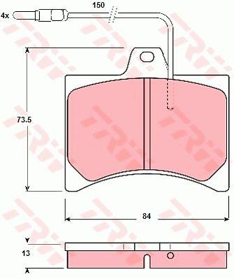 TRW GDB276 TRW COTEC disc brake pads, set GDB276: Buy near me in Poland at 2407.PL - Good price!