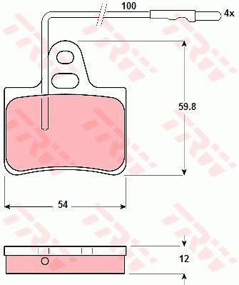 TRW GDB278 Гальмівні колодки TRW COTEC, комплект GDB278: Приваблива ціна - Купити у Польщі на 2407.PL!