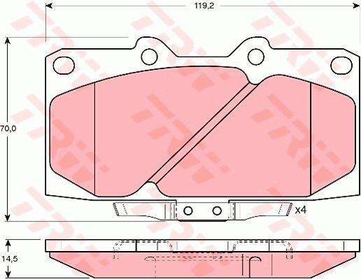 TRW GDB3131 TRW COTEC disc brake pads, set GDB3131: Buy near me at 2407.PL in Poland at an Affordable price!