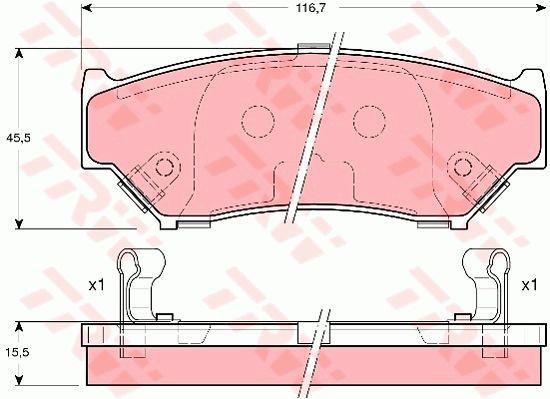 TRW GDB3182 TRW COTEC disc brake pads, set GDB3182: Buy near me at 2407.PL in Poland at an Affordable price!