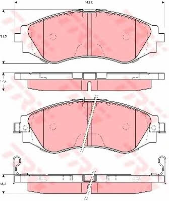 TRW GDB3216 TRW COTEC disc brake pads, set GDB3216: Buy near me in Poland at 2407.PL - Good price!