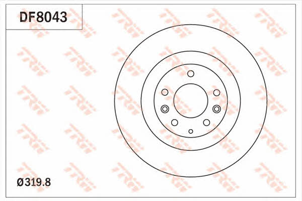 TRW DF8043 Front brake disc ventilated DF8043: Buy near me in Poland at 2407.PL - Good price!