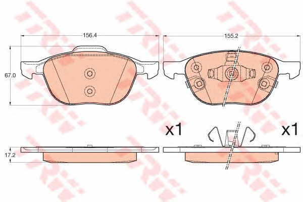 TRW GDB2059 TRW COTEC Scheibenbremsbeläge, Satz GDB2059: Kaufen Sie zu einem guten Preis in Polen bei 2407.PL!