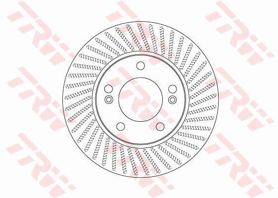 TRW DF6463 Front brake disc ventilated DF6463: Buy near me in Poland at 2407.PL - Good price!