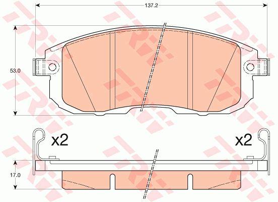 TRW GDB3616 TRW COTEC disc brake pads, set GDB3616: Buy near me at 2407.PL in Poland at an Affordable price!