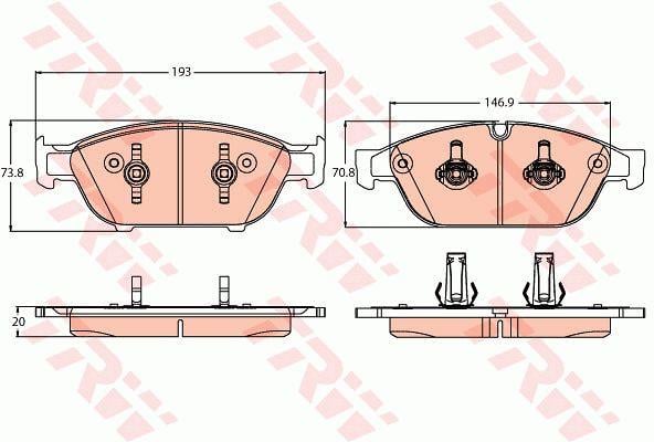 TRW GDB2113 TRW COTEC Scheibenbremsbeläge, Satz GDB2113: Kaufen Sie zu einem guten Preis in Polen bei 2407.PL!