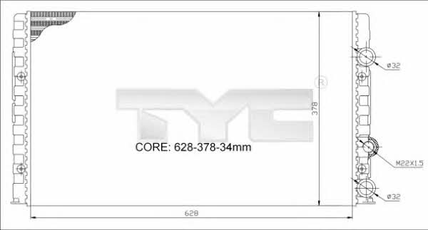 TYC 702-0023 Radiator, engine cooling 7020023: Buy near me in Poland at 2407.PL - Good price!