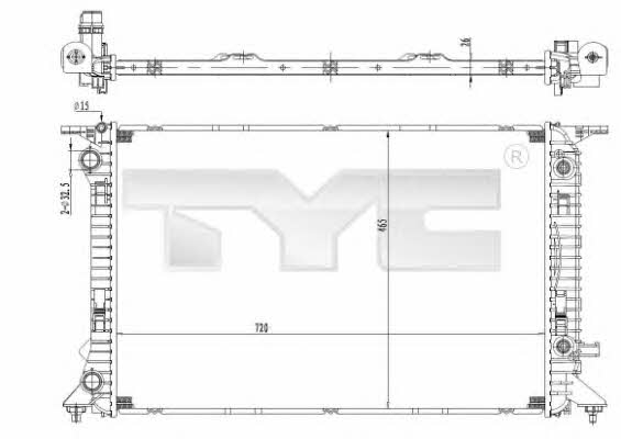 TYC 702-0037 Radiator, engine cooling 7020037: Buy near me in Poland at 2407.PL - Good price!