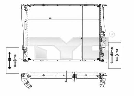 TYC 703-0004 Radiator, engine cooling 7030004: Buy near me in Poland at 2407.PL - Good price!