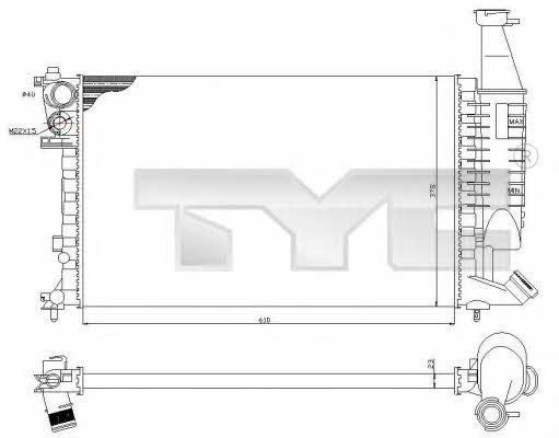TYC 705-0069 Radiator, engine cooling 7050069: Buy near me in Poland at 2407.PL - Good price!