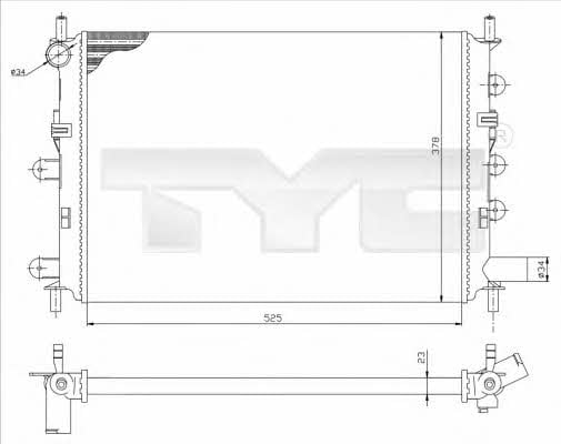 TYC 710-0034-R Radiator, engine cooling 7100034R: Buy near me in Poland at 2407.PL - Good price!