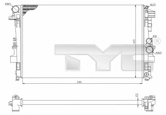 TYC 721-0011 Radiator, engine cooling 7210011: Buy near me in Poland at 2407.PL - Good price!