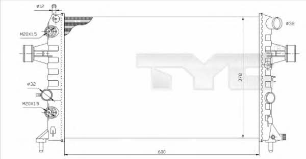 TYC 725-0006 Radiator, engine cooling 7250006: Buy near me in Poland at 2407.PL - Good price!