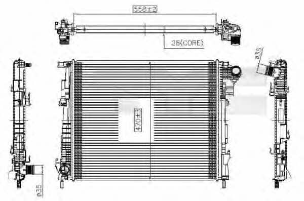TYC 725-0032 Radiator, engine cooling 7250032: Buy near me in Poland at 2407.PL - Good price!