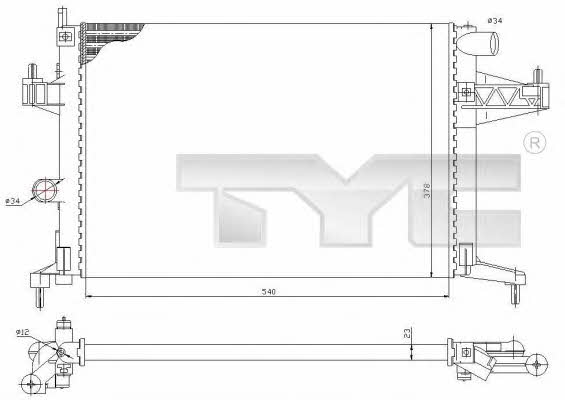 TYC 725-0033 Radiator, engine cooling 7250033: Buy near me in Poland at 2407.PL - Good price!