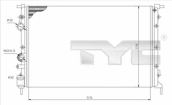TYC 728-0027 Radiator, engine cooling 7280027: Buy near me in Poland at 2407.PL - Good price!