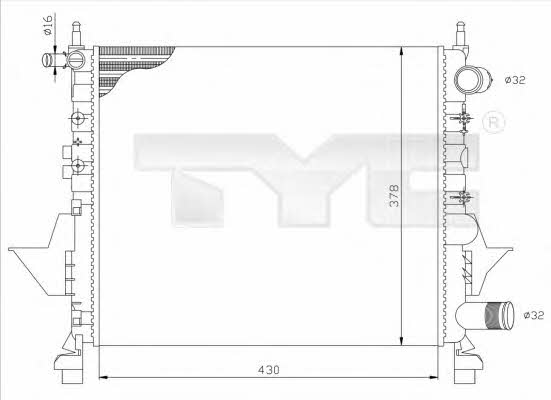 TYC 728-0041 Kühler motorkühlung 7280041: Kaufen Sie zu einem guten Preis in Polen bei 2407.PL!