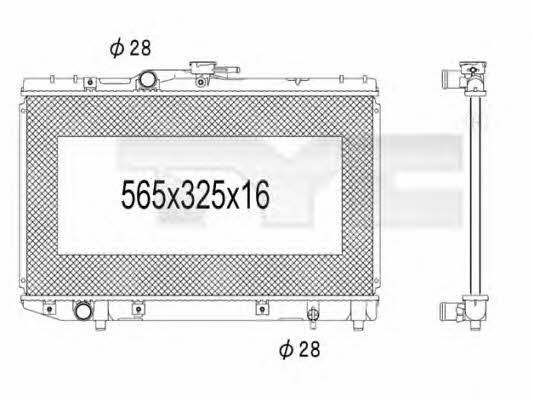 TYC 736-1026 Радіатор охолодження двигуна 7361026: Приваблива ціна - Купити у Польщі на 2407.PL!