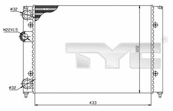 TYC 737-0039 Radiator, engine cooling 7370039: Buy near me at 2407.PL in Poland at an Affordable price!