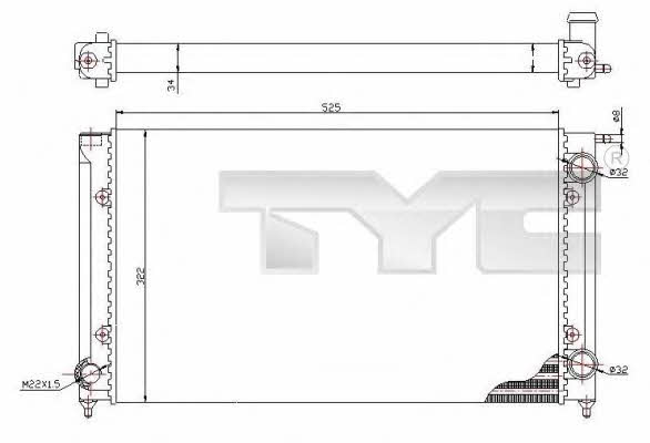 TYC 737-0058 Radiator, engine cooling 7370058: Buy near me in Poland at 2407.PL - Good price!