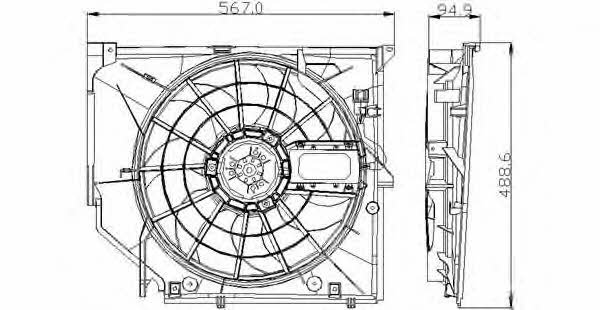 TYC 803-0005 Hub, engine cooling fan wheel 8030005: Buy near me in Poland at 2407.PL - Good price!