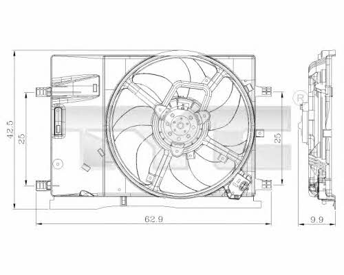 TYC 809-0018 Hub, engine cooling fan wheel 8090018: Buy near me in Poland at 2407.PL - Good price!