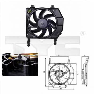 TYC 810-0033 Hub, engine cooling fan wheel 8100033: Buy near me in Poland at 2407.PL - Good price!