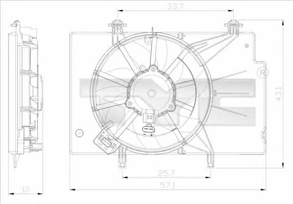 TYC 810-0043 Hub, engine cooling fan wheel 8100043: Buy near me at 2407.PL in Poland at an Affordable price!
