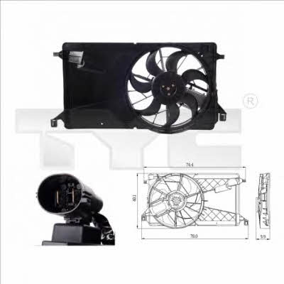 TYC 820-0001 Hub, engine cooling fan wheel 8200001: Buy near me in Poland at 2407.PL - Good price!