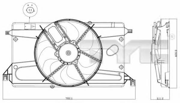 TYC 820-0002 Hub, engine cooling fan wheel 8200002: Buy near me in Poland at 2407.PL - Good price!