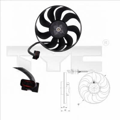 TYC 837-0001 Вентилятор радиатора охлаждения 8370001: Отличная цена - Купить в Польше на 2407.PL!