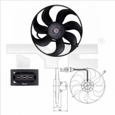 TYC 837-0003 Hub, engine cooling fan wheel 8370003: Buy near me in Poland at 2407.PL - Good price!