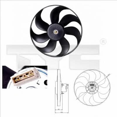 TYC 837-0010 Hub, engine cooling fan wheel 8370010: Buy near me in Poland at 2407.PL - Good price!