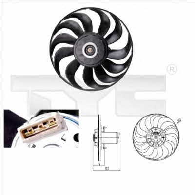 TYC 837-0012 Hub, engine cooling fan wheel 8370012: Buy near me in Poland at 2407.PL - Good price!