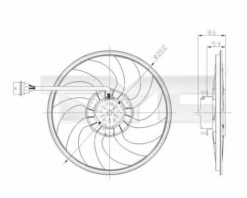 TYC 837-0037 Hub, engine cooling fan wheel 8370037: Buy near me in Poland at 2407.PL - Good price!